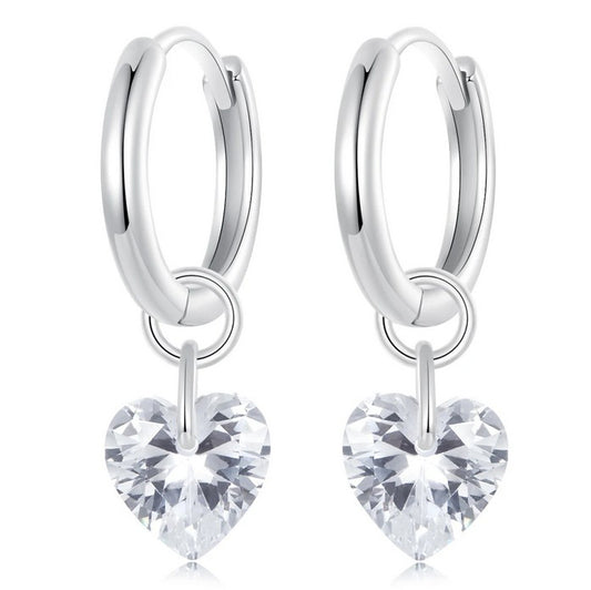 heart earrings classic design everyday wear jewellery
