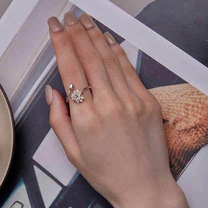 lotus flower ring design process illustration