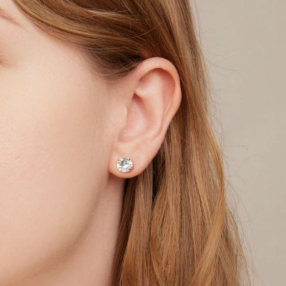 sterling silver stud earrings with push back